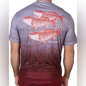 Reel Legends Linnea Szymanski Reel-Tec Size M/Short Sleeve Red Fish Shirt